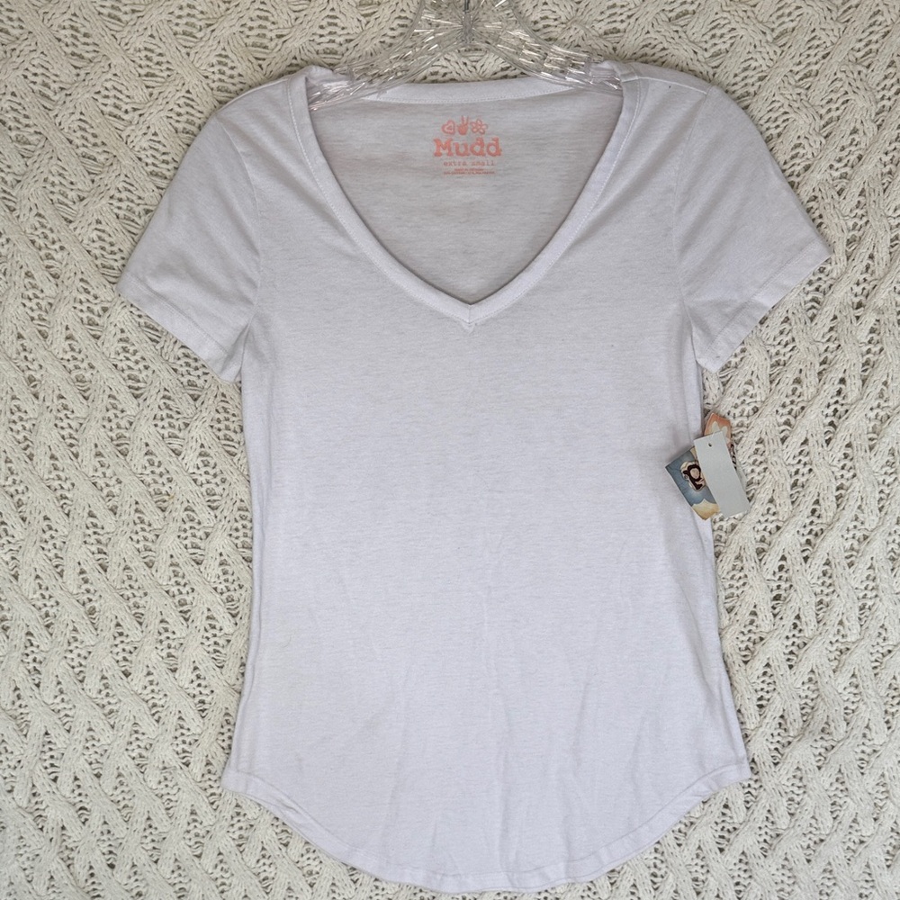 Mudd Womens Size‎ XS Baby Doll Tshirt Tee White Y2K 90s Basic